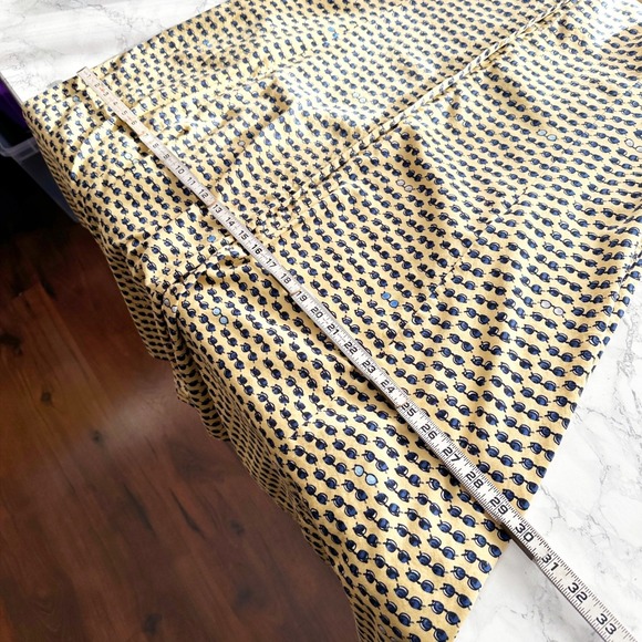 NIC+ZOE Sunglasses Print Sleeveless Belted Shirt Dress Yellow Navy Size XXL - Picture 14 of 14